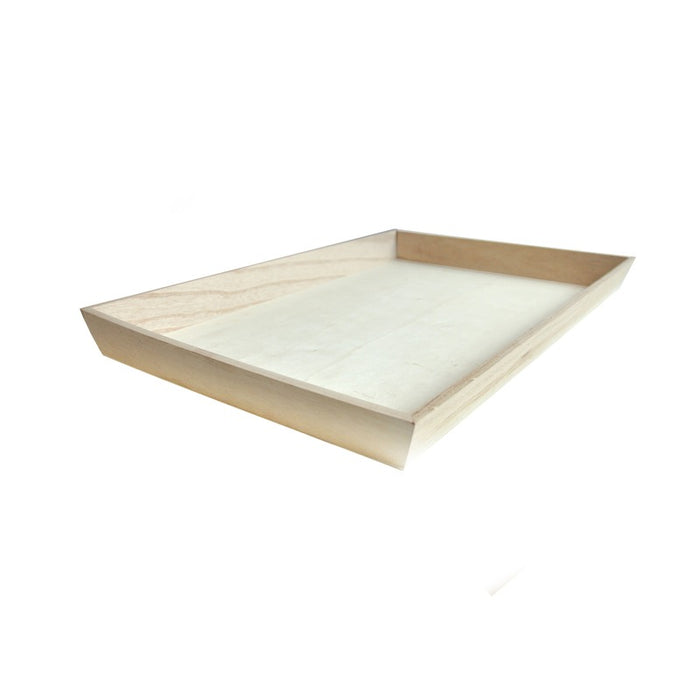 Bandeja rectangular de madera Noa 450x300mm A40mm - 10Uds