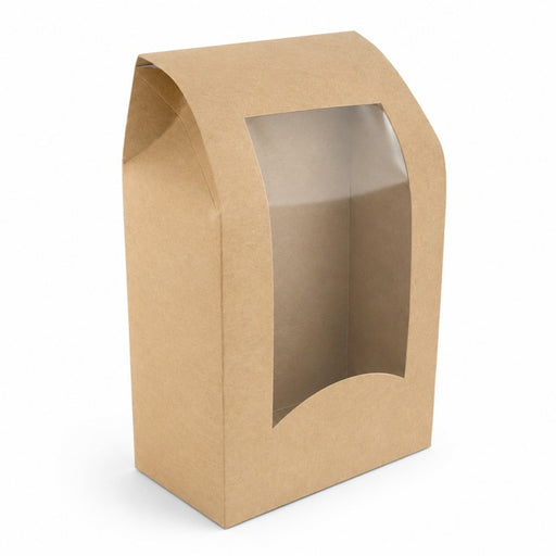 Envase kraft para wraps con ventana 150x95mm A53mm - 50Uds