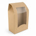 Envase kraft para wraps con ventana 150x95mm A53mm - 50Uds