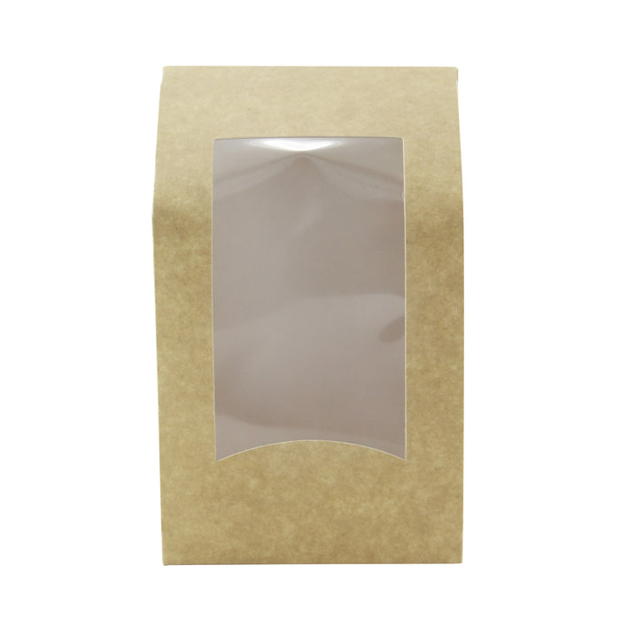 Envase de cartón kraft para wraps con ventana 95x54mm A152mm - 50Uds