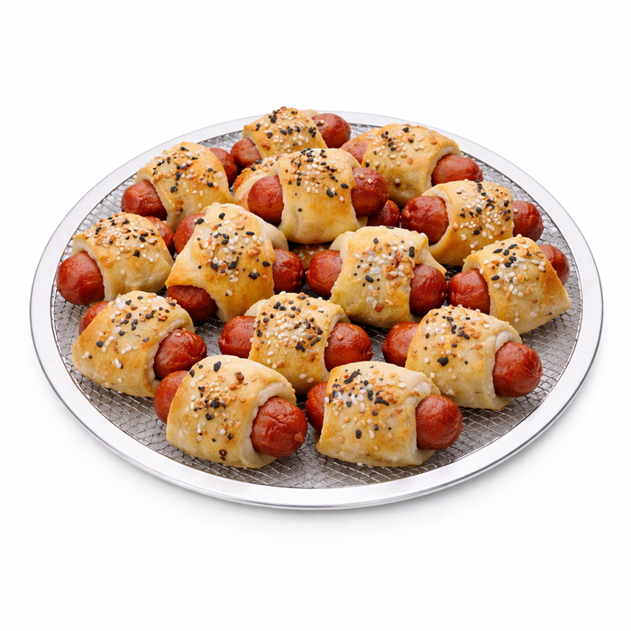 Rejilla redonda de aluminio para pizza con base perforada Ø279mm - 12Uds