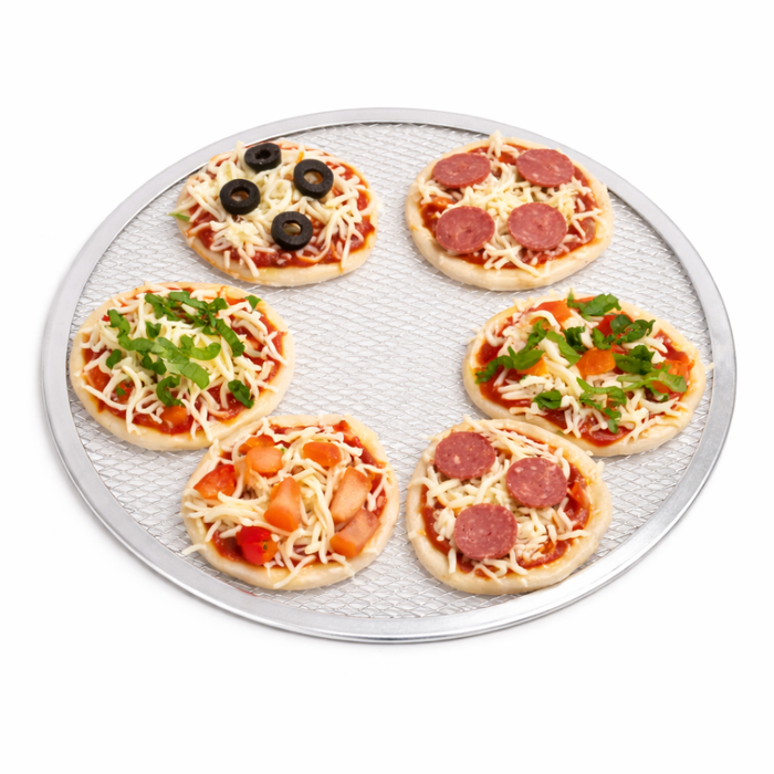 Rejilla redonda de aluminio para pizza con base perforada Ø305mm - 12Uds