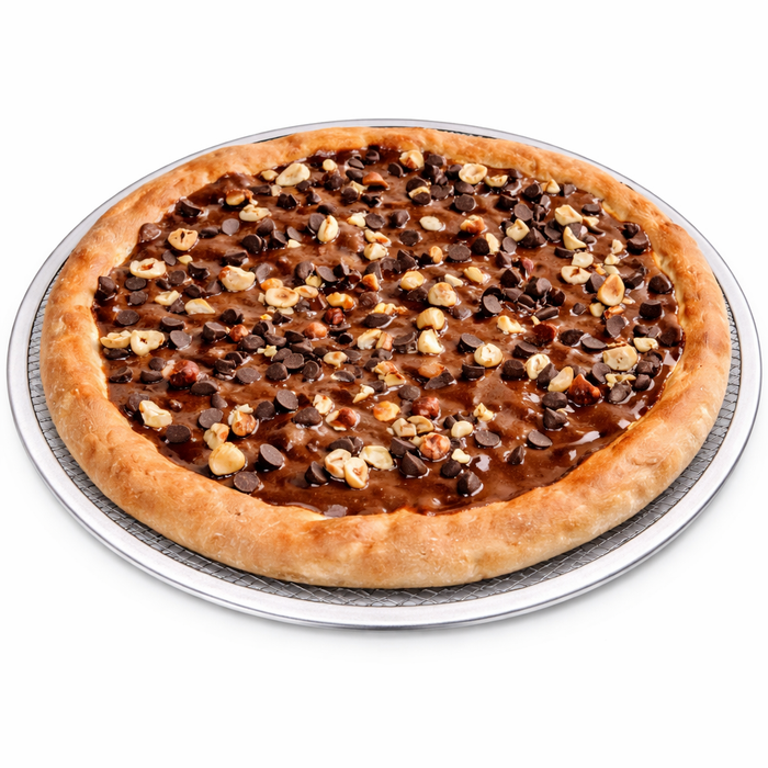 Rejilla redonda de aluminio para pizza con base perforada Ø406mm - 12Uds