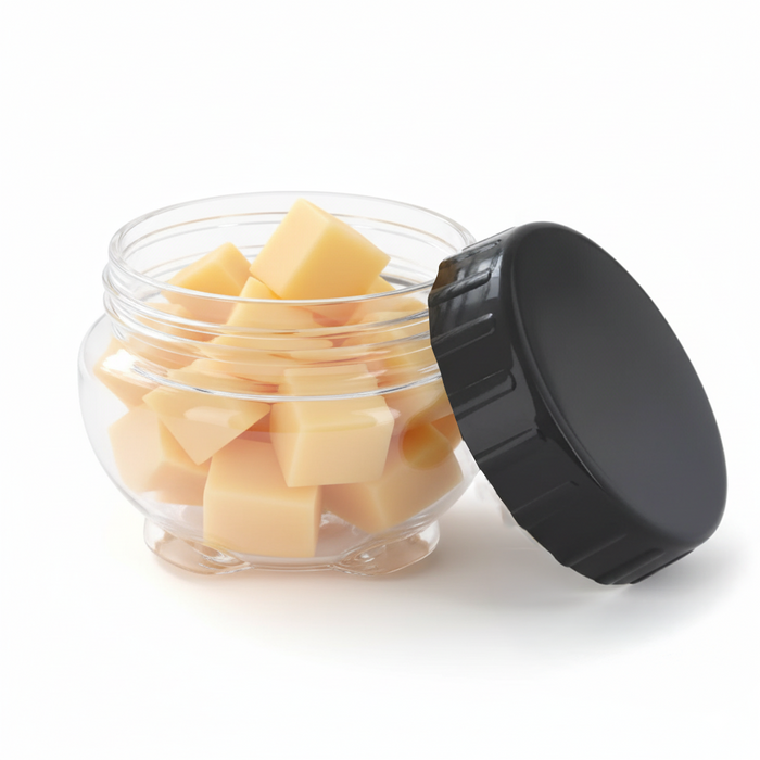 Combo tarro Bokolock PET reutilizable con tapa con clip, apilable 430ml A75mm - 36Uds