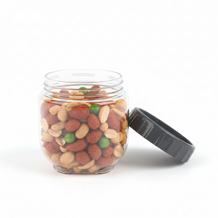 Combo tarro Bokolock PET reutilizable con tapa con clip, apilable 750ml A110mm - 24Uds