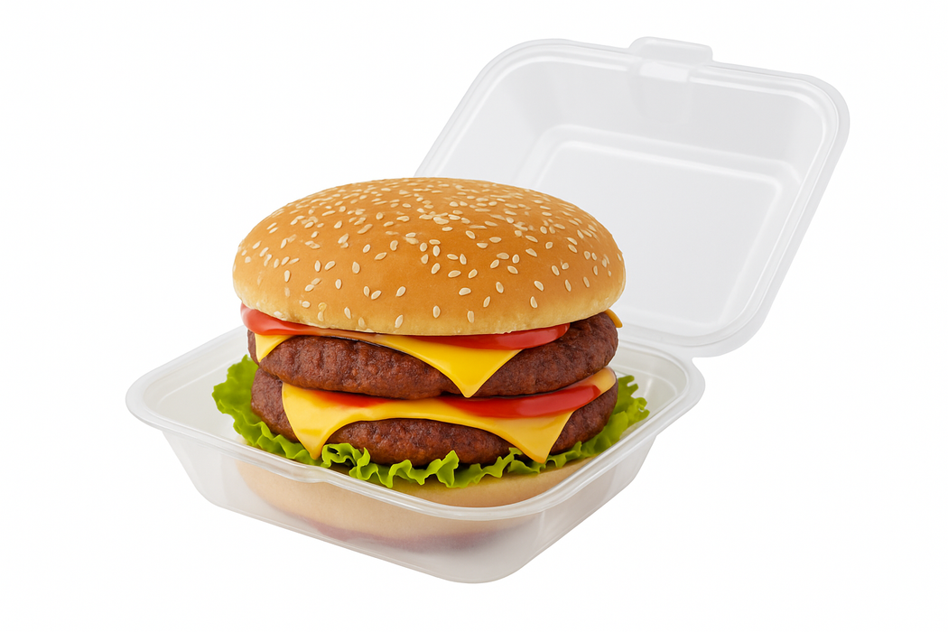 Caja de hamburguesas reutilizable 160x130mm A90mm - 24Uds