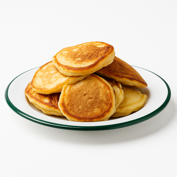 Plato de acero esmaltado blanco Enamely con borde verde Ø180mm A25mm - 12Uds