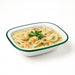 Plato Enamely blanco en acero esmaltado con borde verde 1100ml 260x190mm A55mm - 12Uds