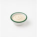 Cuenco de acero esmaltado blanco Enamely con borde verde y plano 470ml Ø140mm A70mm - 12Uds