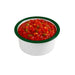 Bote de acero esmaltado blanco Enamely con borde recto y verde 160ml A45mm - 12Uds