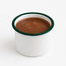 Bote de acero esmaltado blanco Enamely con borde recto y verde 350ml A80mm - 12Uds