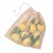 Bolsa de malla de algodón natural con cierre de cordón 300mm A340mm - 50Uds