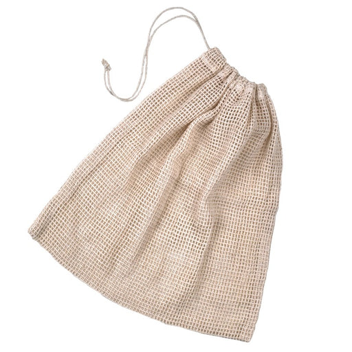 Bolsa de malla de algodón natural con cierre de cordón 300mm A340mm - 50Uds