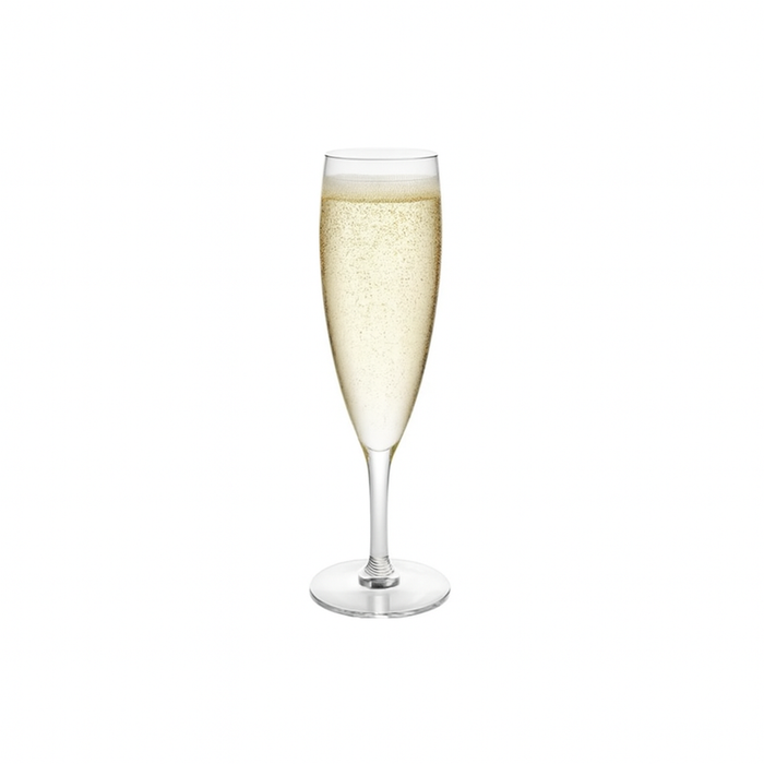 Veridial copa de champán de plástico reutilizable en PS 170ml A195mm - 8Uds