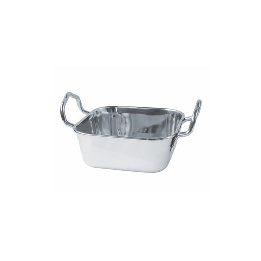 Mini plato rectangular inox con asas 420ml 140x90mm - 12Uds
