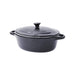 Mini olla negra redonda de porcelana con tapa 320ml 200x120mm A90mm - 6Uds