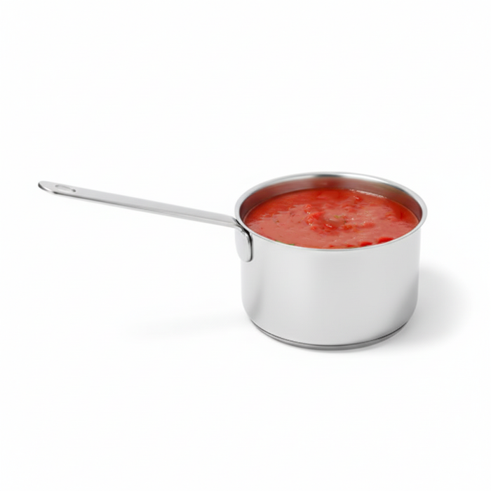 Mini cazuela de inox con asa 155ml A165mm - 6Uds