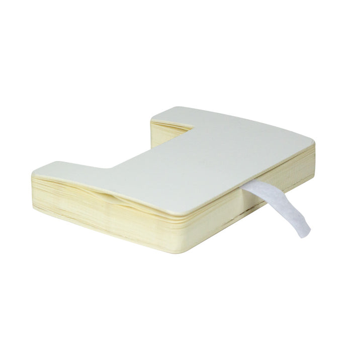 Expositor plegable blanco con bandeja acrílica  H200mm - 6Uds