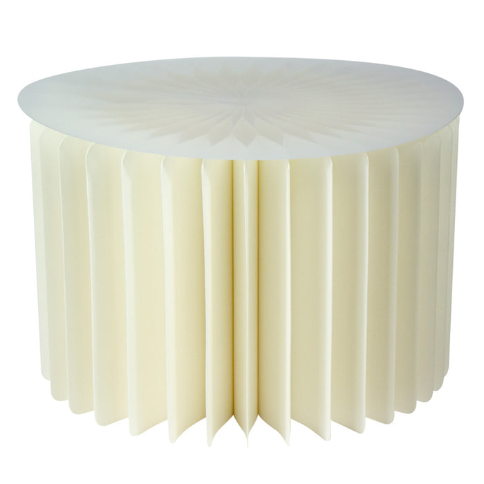 Expositor plegable blanco con bandeja acrílica  H200mm - 6Uds