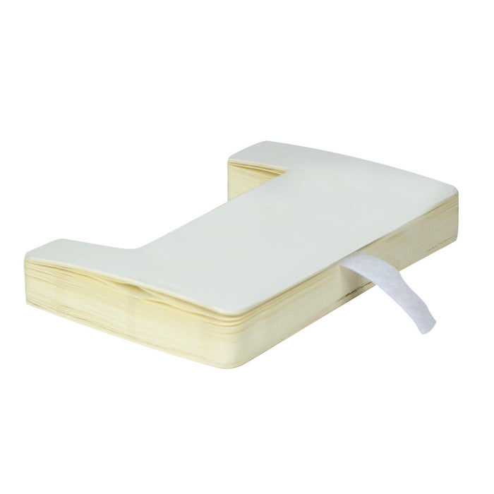 Expositor plegable blanco con bandeja acrílica  H400mm - 6Uds