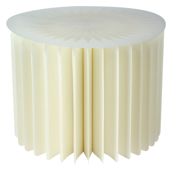 Expositor plegable blanco con bandeja acrílica  H400mm - 6Uds