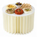 Expositor plegable blanco con bandeja acrílica  H400mm - 6Uds