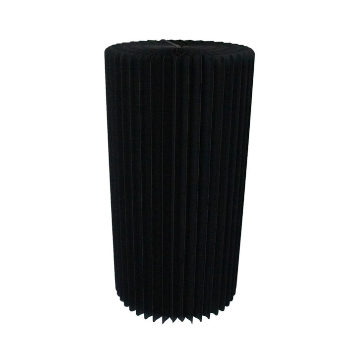 Mesa plegable iluminada negra con tablero acrílico  H1 000mm - 1Uds