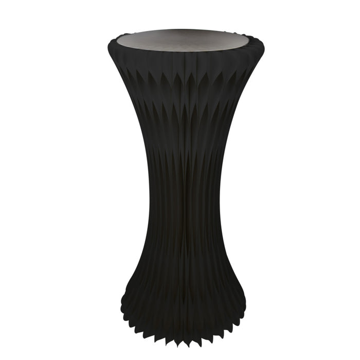 Torre negra iluminada y plegable con bandeja de acrílico H1000mm Ø500mm - 1Ud