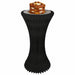 Torre negra iluminada y plegable con bandeja de acrílico H1000mm Ø500mm - 1Ud