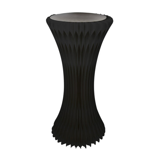 Torre negra iluminada y plegable con bandeja de acrílico H1000mm Ø500mm - 1Ud