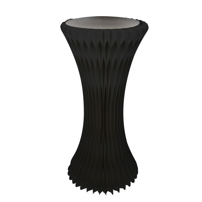 Torre negra iluminada y plegable con bandeja de acrílico H1000mm Ø500mm - 1Ud