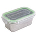 Noxbox Fiambrera rectangular de acero inoxidable con tapa transparente de pp 620ml 163x100mm A65mm - 6Uds