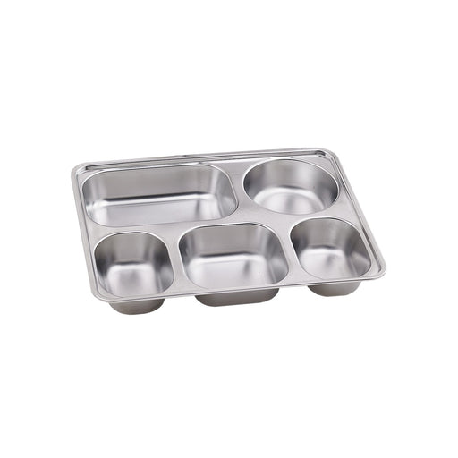 Noxtray Bandeja de acero inoxidable 5 compartimentos con tapa de pp 280x220mm A40mm - 10Uds