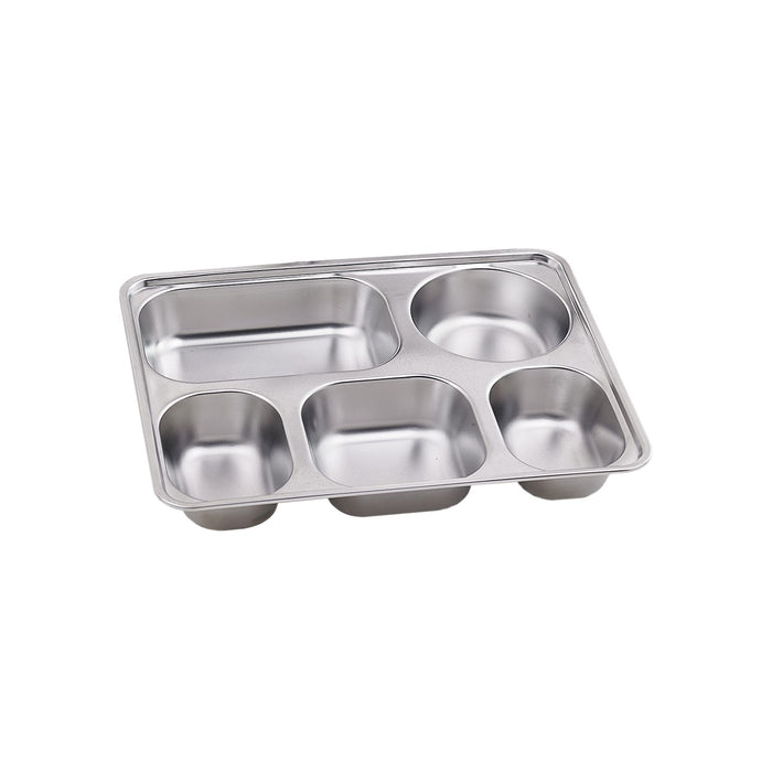 Noxtray Bandeja de acero inoxidable 5 compartimentos con tapa de pp 280x220mm A40mm - 10Uds