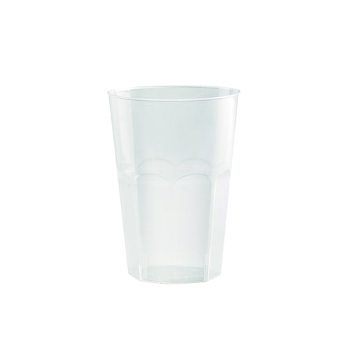 Vaso facetado de PP reutilizable Optimal 340ml A108mm - 30Uds