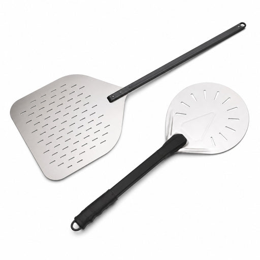2 Palas Perforadas de aluminio para Pizza: Pala para hornear y Pala para voltear - 1Uds