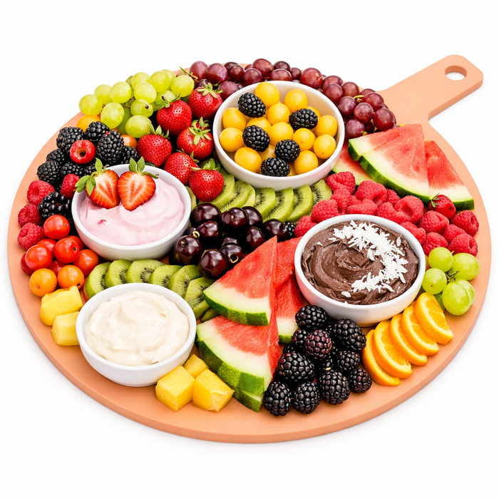 Plancha redonda color Natural de fibra de madera 340x255x6mm - 6Uds