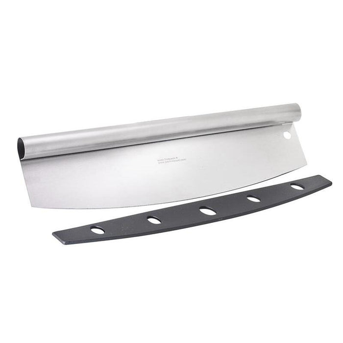 Cuchillo de pizza de acero inoxidable con estuche protector 355x100mm A25mm - 6Uds