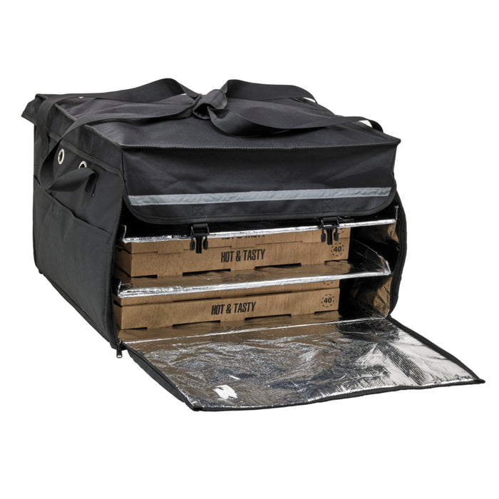 Maletín ISO negro de 2 aperturas para scooter/mochila con estante  495x495mm H320mm - 1Uds