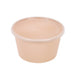 Cuenco reutilizable PP injectado beige con tapa transparente 470ml Ø159mm A52mm - 50Uds