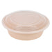 Cuenco reutilizable PP injectado beige con tapa transparente 980ml Ø182mm A67mm - 50Uds