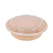 Cuenco reutilizable PP injectado beige con tapa transparente 470ml Ø120mm A66mm - 50Uds