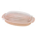 Cuenco reutilizable PP injectado beige con tapa transparente 600ml Ø120mm A76mm - 50Uds