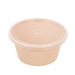 Cuenco reutilizable PP injectado beige con tapa transparente 60ml Ø64mm A30mm - 100Uds