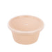 Cuenco reutilizable PP injectado beige con tapa transparente 120ml Ø77mm A40mm - 100Uds
