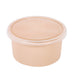 Cuenco reutilizable PP injectado beige con tapa transparente 225ml Ø98mm A49mm - 50Uds