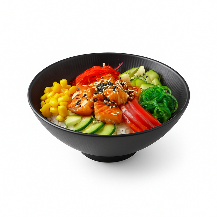 Bol Black Phoenix negro reutilizable 900ml A73mm - 12Uds