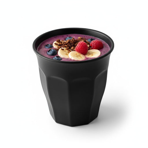 Taza de café negro reutilizable Black Phoenix 200ml A89mm - 24Uds