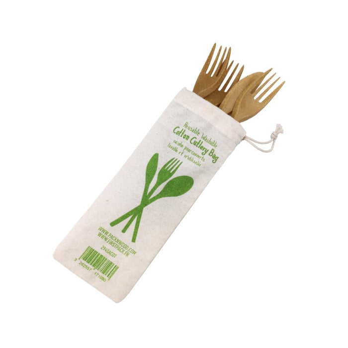 Bolsas para cubiertos de algodón 220x80mm - 100Uds
