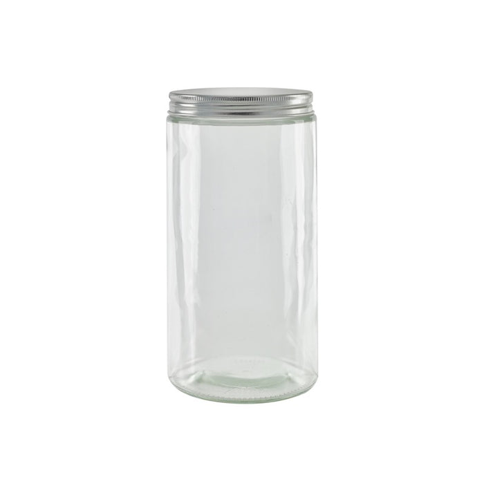Combo tarro de Cristal BOKOJAR redondo con tapa de aluminio 1000ml Ø88mm A187mm - 30Uds